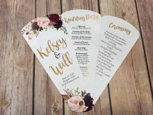 Wichita design Petals Program fan elegant petal fans sliding wedding program